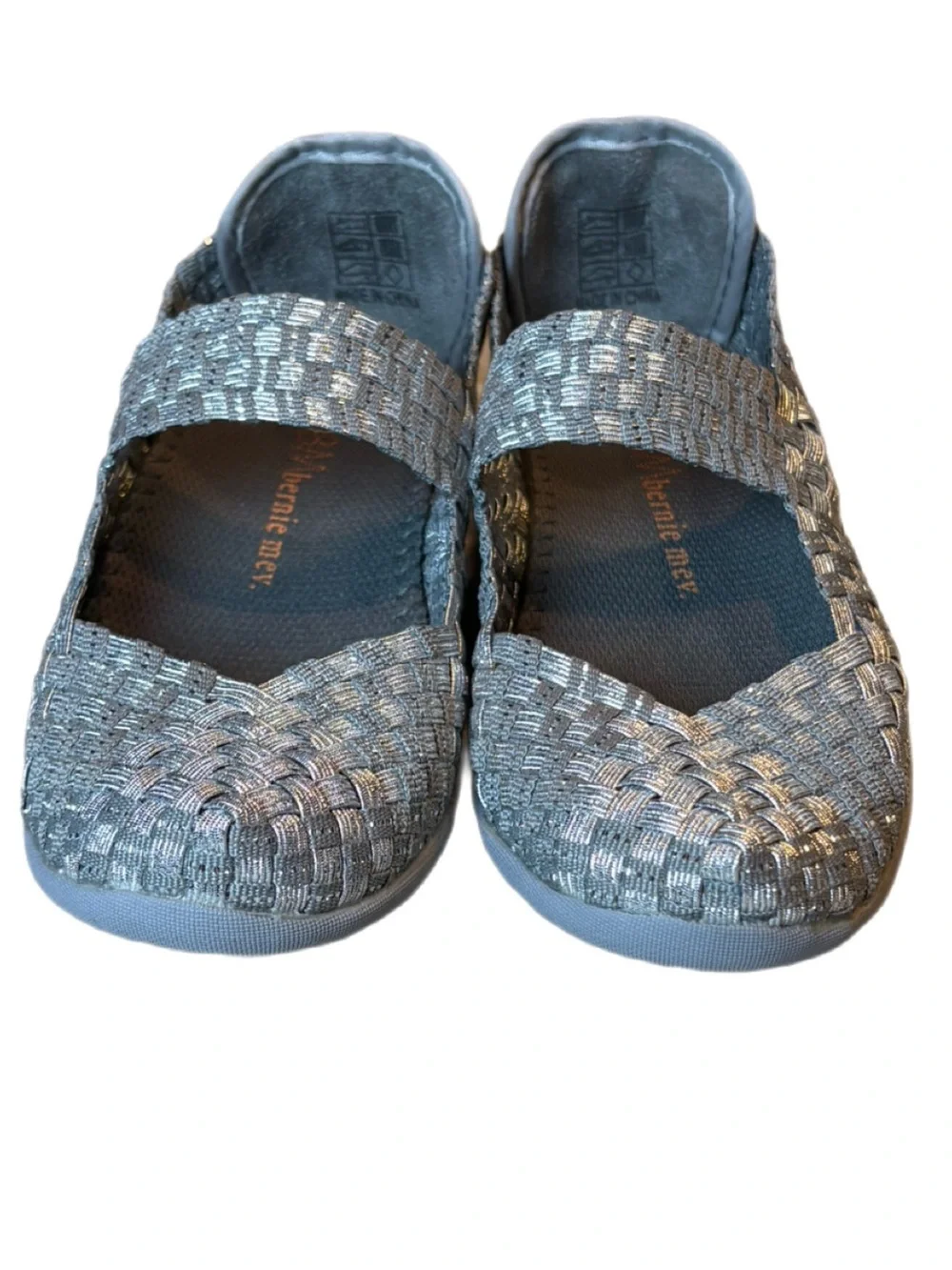 Bernie Mev Cuddly Kid Mary Jane Flats Metallic Pewter EU31 NWT